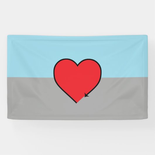 Autoseksuele Pride-vlag en symbool Spandoek (Horizontaal)