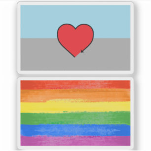 Autoseksuele Pride-vlag en symbool Sticker
