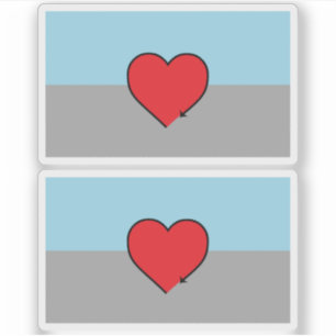 Autoseksuele Pride-vlag en symbool Sticker