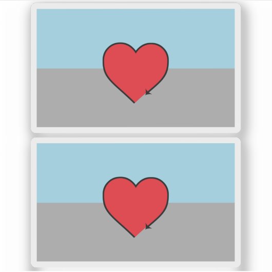 Autoseksuele Pride-vlag en symbool Sticker (Voorkant)