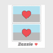 Autoseksuele Pride-vlag en symbool Sticker (Vel)