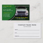 Autoservice en autoverkoper visitekaartje (Voorkant / Achterkant)