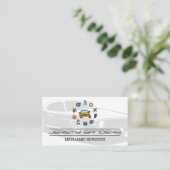 Autoservice en onderdelen | monteur visitekaartje (Staand voorkant)