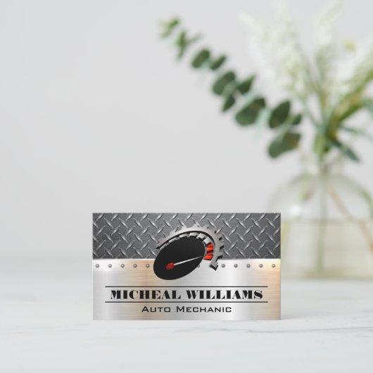 Autoservice | Ruitstaal | Odometer Visitekaartje (Staand voorkant)