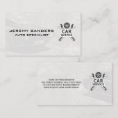 Autoservice | Termen en banden | Klassieke auto Visitekaartje (Voorkant / Achterkant)