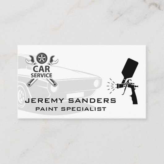 Autoservice | Visitekaartje voor automatische verf (Voorkant)