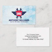 autosleutels | Futuristische achtergrond Visitekaartje (Voorkant / Achterkant)