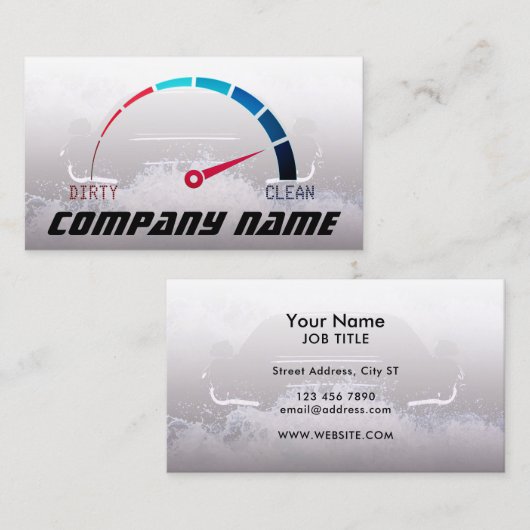 Autosnelheidsmeter reinheid visitekaartje (Voorkant / Achterkant)