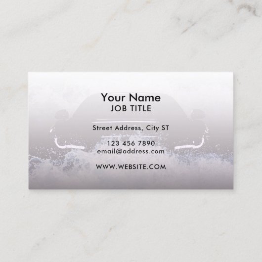 Autosnelheidsmeter reinheid visitekaartje (Achterkant)