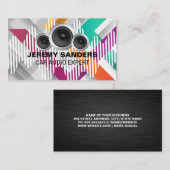 Autospeakers | Audio-achtergrond | Kleurrijk Visitekaartje (Voorkant / Achterkant)