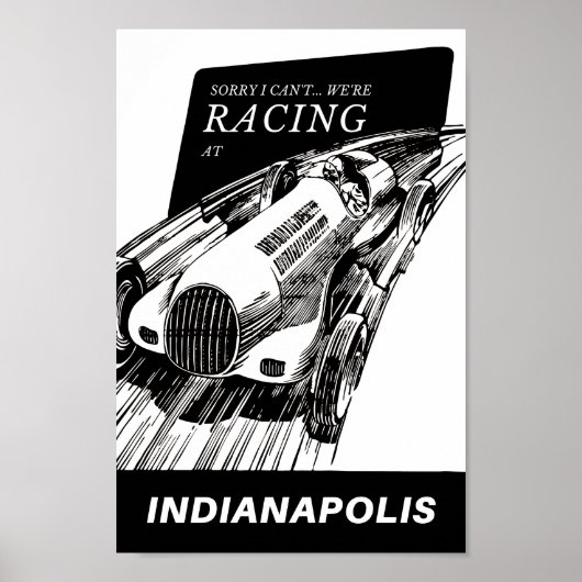 Autosport in de  Indianapolis Poster (Voorkant)