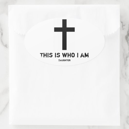 Autosticker (dochter) ovale sticker (Tas)