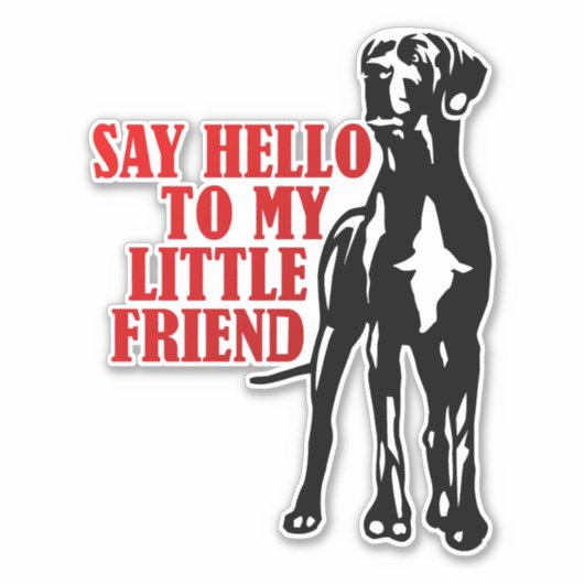 Autosticker Funny Great Dane Collectie Sticker (Voorkant)