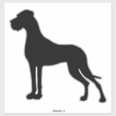 Autosticker Silhouette Dog Great Dane Sticker is n (Vel)