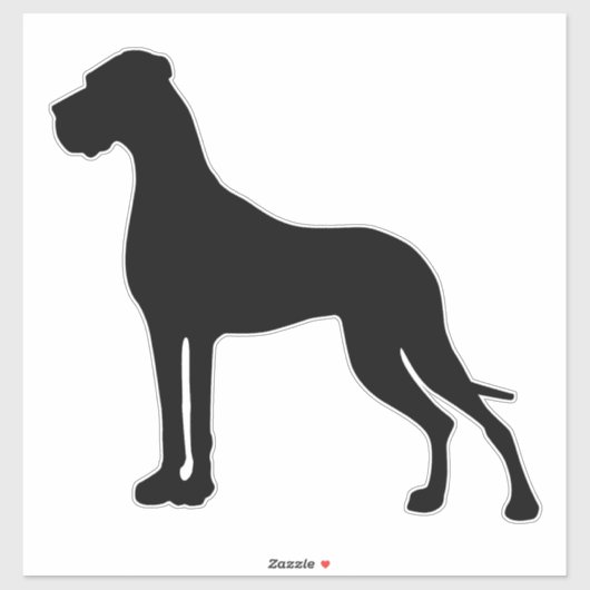 Autosticker Silhouette Great Dane Sticker (Vel)