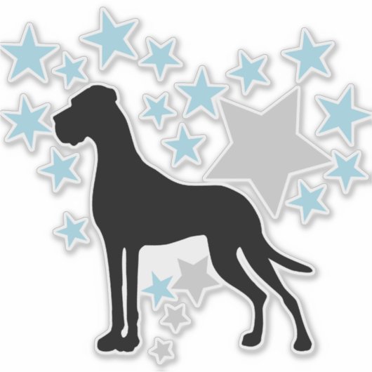Autosticker Stars Great Dane Sticker (Voorkant)