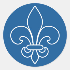 AutostickerX20 Moderne Franse lysbloem Ronde Sticker