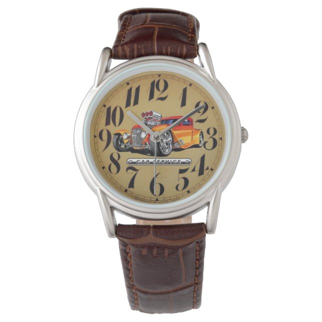 autostijl horloge (Voorkant)