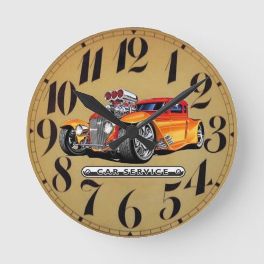 autostijl ronde klok (Voorkant)