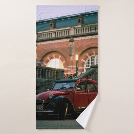 Autostraat oude  stijl badhanddoek (Badhanddoek)