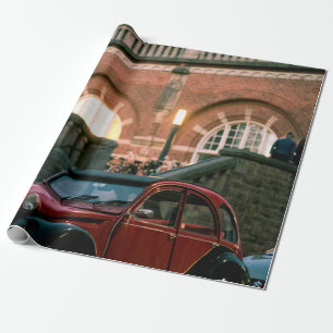 Autostraat oude stijl cadeaupapier