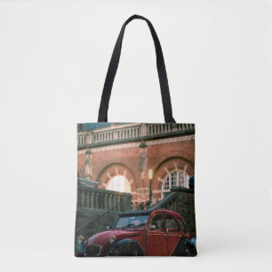 Autostraat oude stijl tote bag