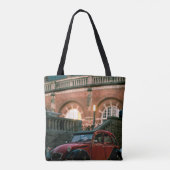 Autostraat oude  stijl tote bag (Achterkant)
