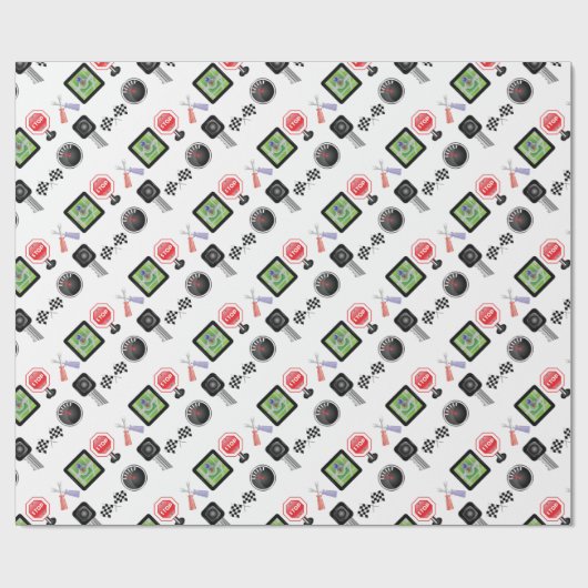 autosymbolen cadeaupapier (Vlak)