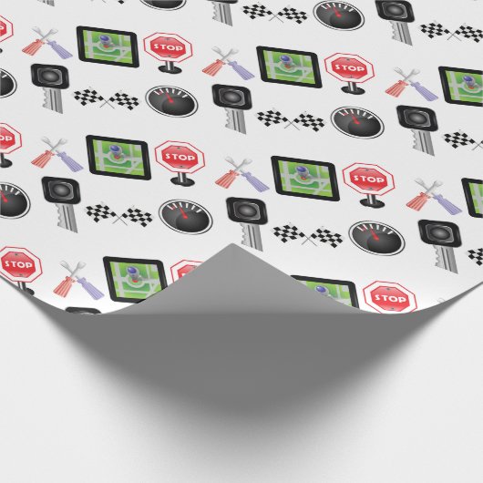 autosymbolen cadeaupapier (Hoek)