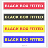 AUTOTEKENS: ZWARTE DOOS GEMONTEERDE STICKERS (Vel)