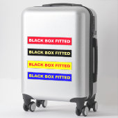 AUTOTEKENS: ZWARTE DOOS GEMONTEERDE STICKERS (Koffer)