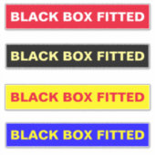 AUTOTEKENS: ZWARTE DOOS GEMONTEERDE STICKERS (Voorkant)