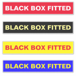 AUTOTEKENS: ZWARTE DOOS GEMONTEERDE STICKERS