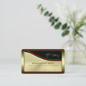 Autotrade Auto - Silver Sportscar op goud-effect Visitekaartje (Staand voorkant)