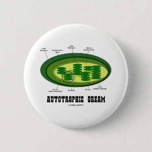 Autotrofe droom (biologie Humor voedsel voor gedac Ronde Button 5,7 Cm