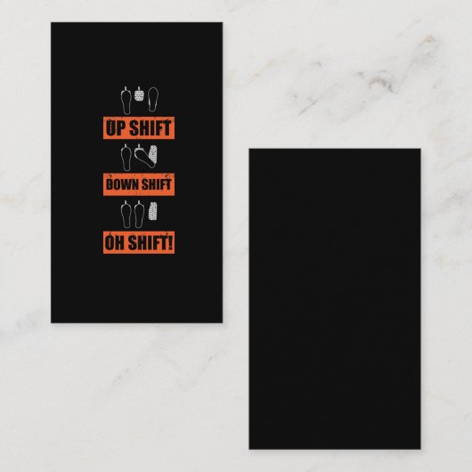 Autotuner enthousiast Verschuivingsmechanisme Visitekaartje (Voorkant / Achterkant)