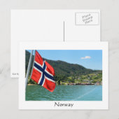 Autoveerboot in Noorwegen witte briefkaart (Voorkant / Achterkant)