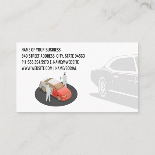 Autoverf Specialist | Autogarage Visitekaartje (Achterkant)