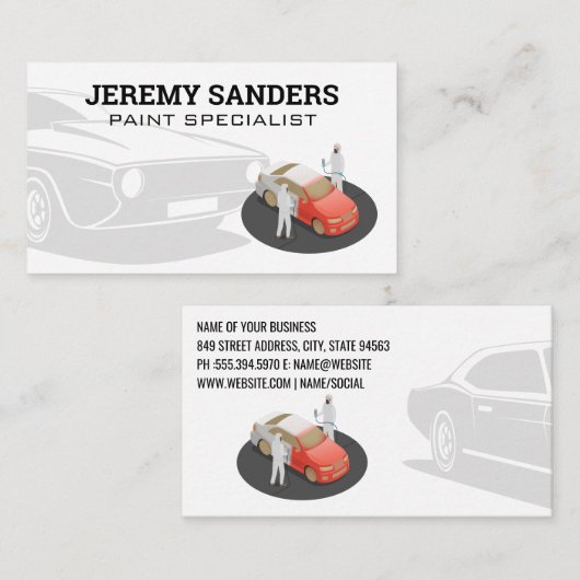 Autoverf Specialist | Autogarage Visitekaartje (Voorkant / Achterkant)