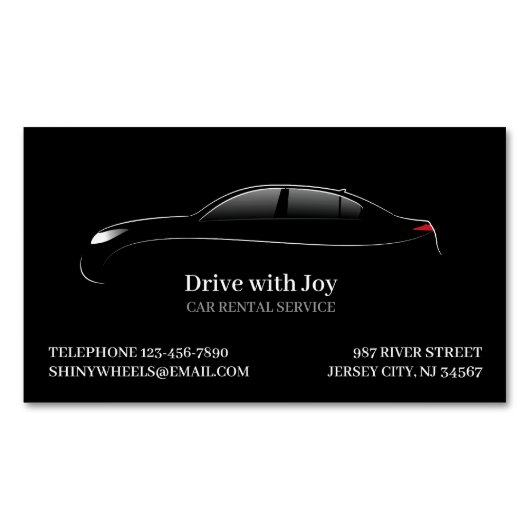 Autoverhuur Driver Magnetisch Visitekaartje (Voorkant)