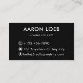 Autoverhuur en chauffeursservice | Luxe Visitekaartje (Achterkant)