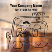 Autoverhuur of taxibedrijf raamsticker (Vel 2)
