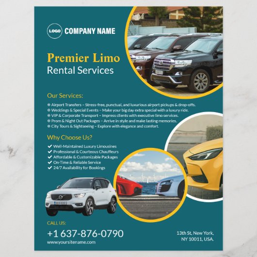 Autoverhuur Services Custom Flyer (Voorkant)
