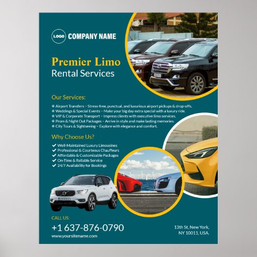 Autoverhuur Services Custom Poster (Voorkant)