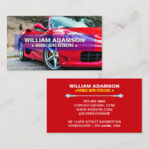 Autoverkoop, autoreparatie, rode auto details