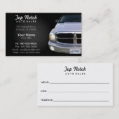 Autoverkoop bij autoverkoop visitekaartje (Voorkant / Achterkant)