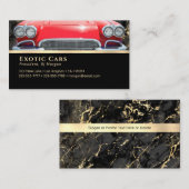 Autoverkoop, Exotische Auto's Rode Sportwagen, Uw  Visitekaartje (Voorkant / Achterkant)