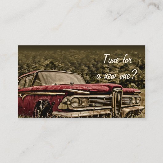 Autoverkoop - Verbinding maken met het Visitekaart Visitekaartje (Voorkant)