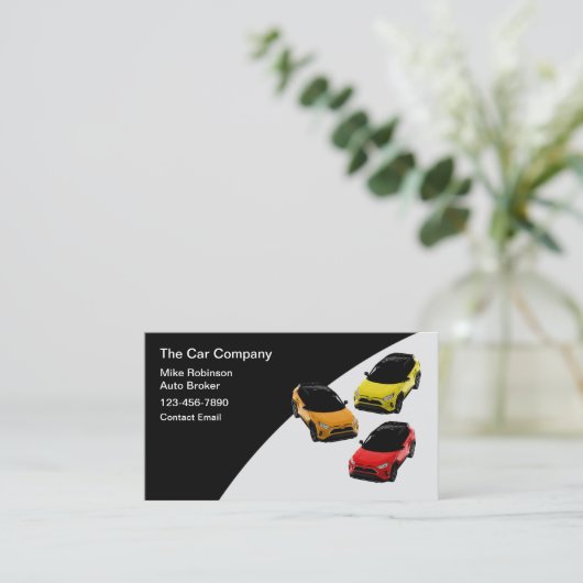 autoverkoopmakelaar visitekaartje (Staand voorkant)