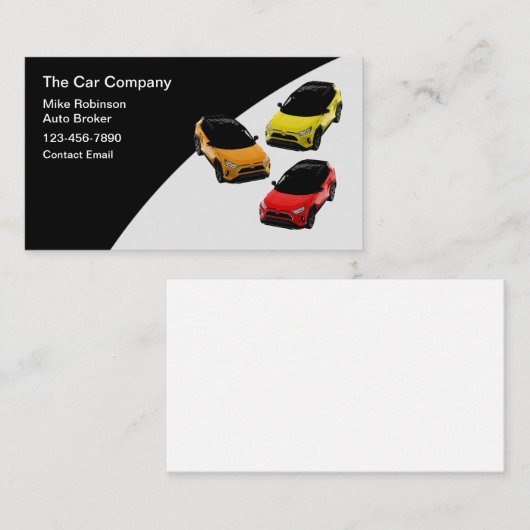 autoverkoopmakelaar visitekaartje (Voorkant / Achterkant)
